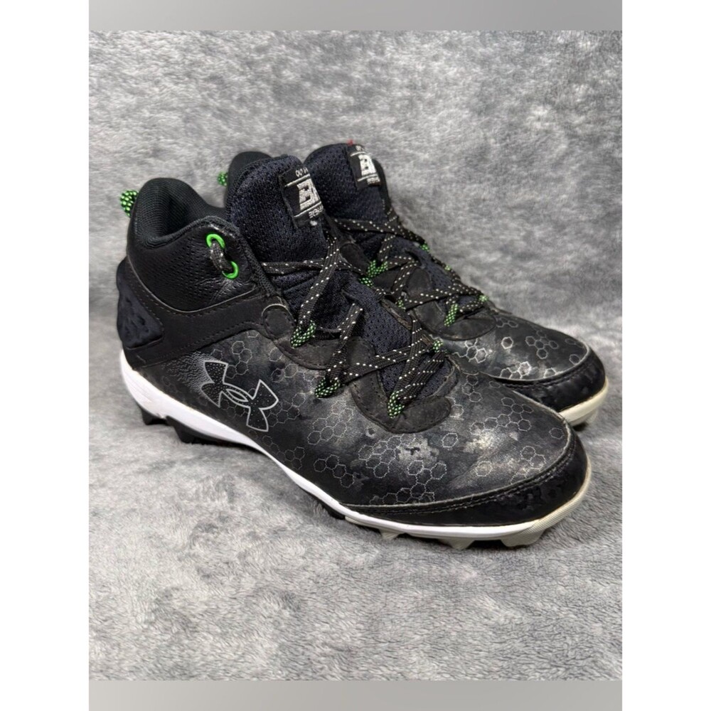 4Y Under Armour Bryce Harper 8 Mid RM Baseball Cleats Lace Up